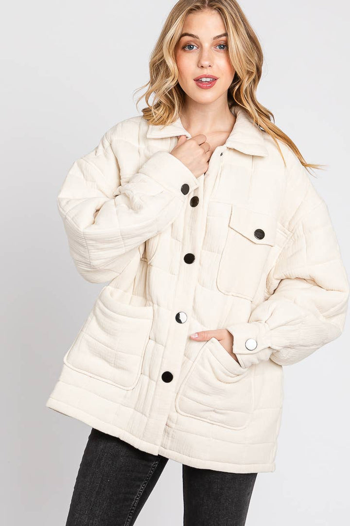 Quilted Puffer Cotton Jacket - She Won This