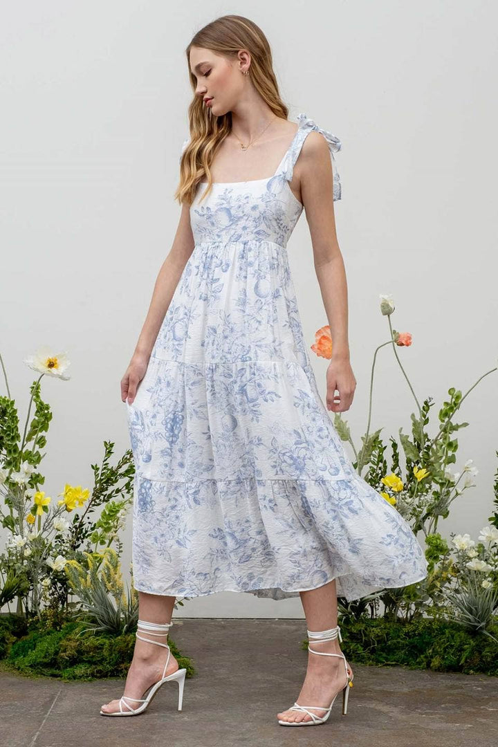 Blossom Tiered Midi Dress - She Won This