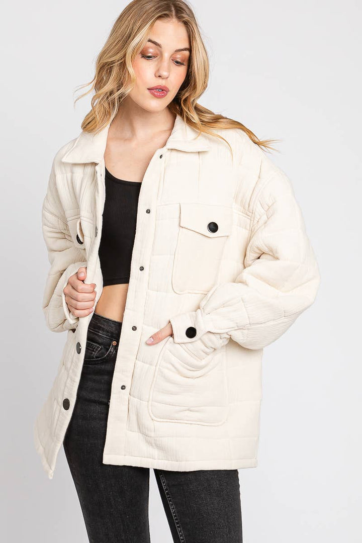 Quilted Puffer Cotton Jacket - She Won This