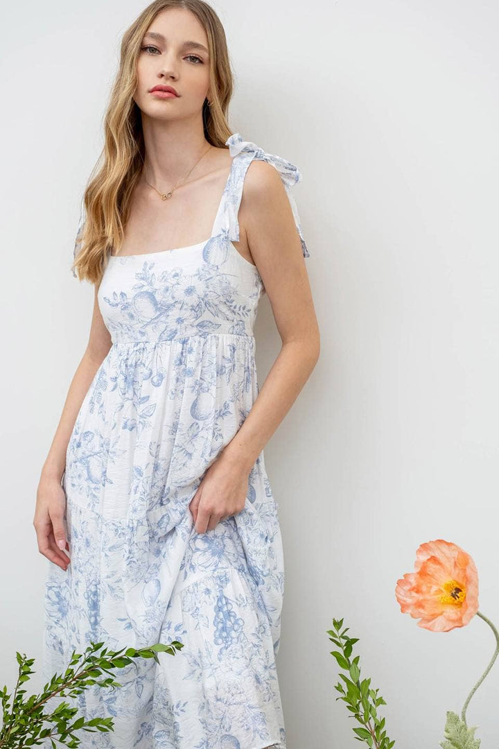 Blossom Tiered Midi Dress - She Won This