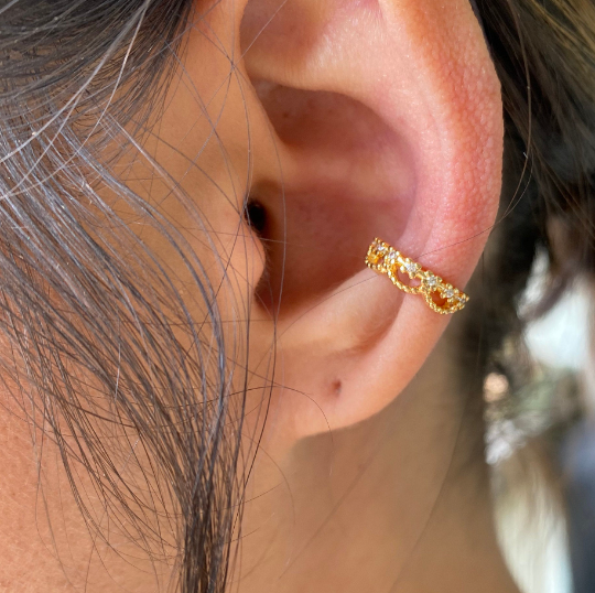 Delicate and Gorgeous 18k Gold Filled Cubic Zirconia Ear Cuff