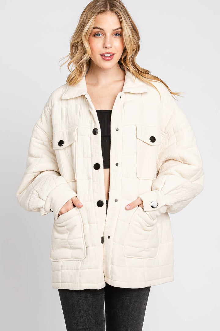 Quilted Puffer Cotton Jacket - She Won This