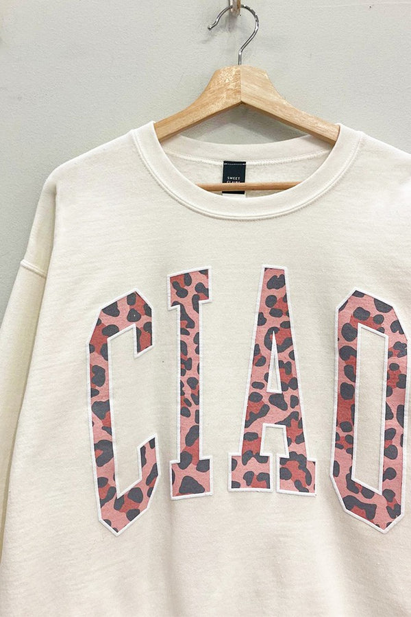 CIAO Sweatshirt - Pink Leopard