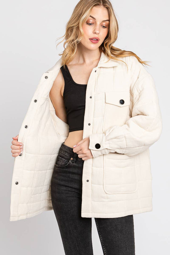 Quilted Puffer Cotton Jacket - She Won This