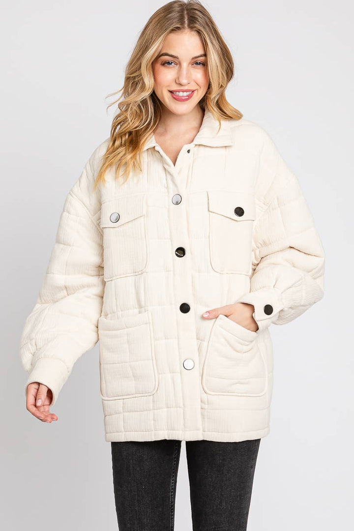 Quilted Puffer Cotton Jacket - She Won This