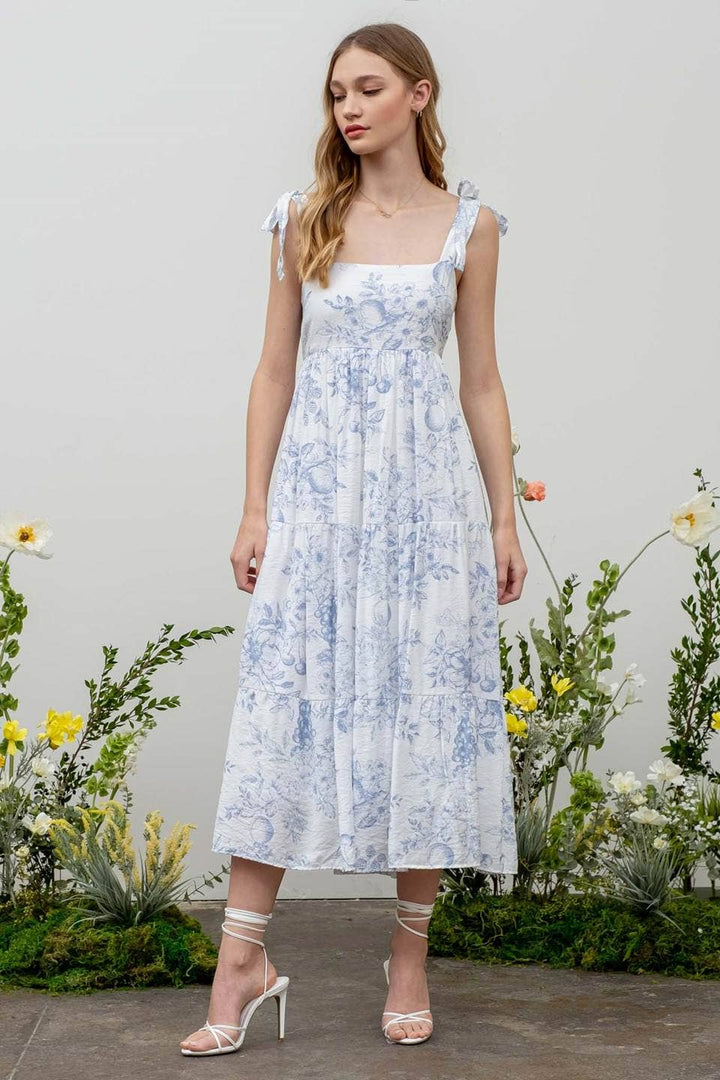 Blossom Tiered Midi Dress - She Won This