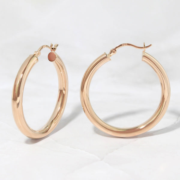 "J-LO" Hoops - Rose Gold