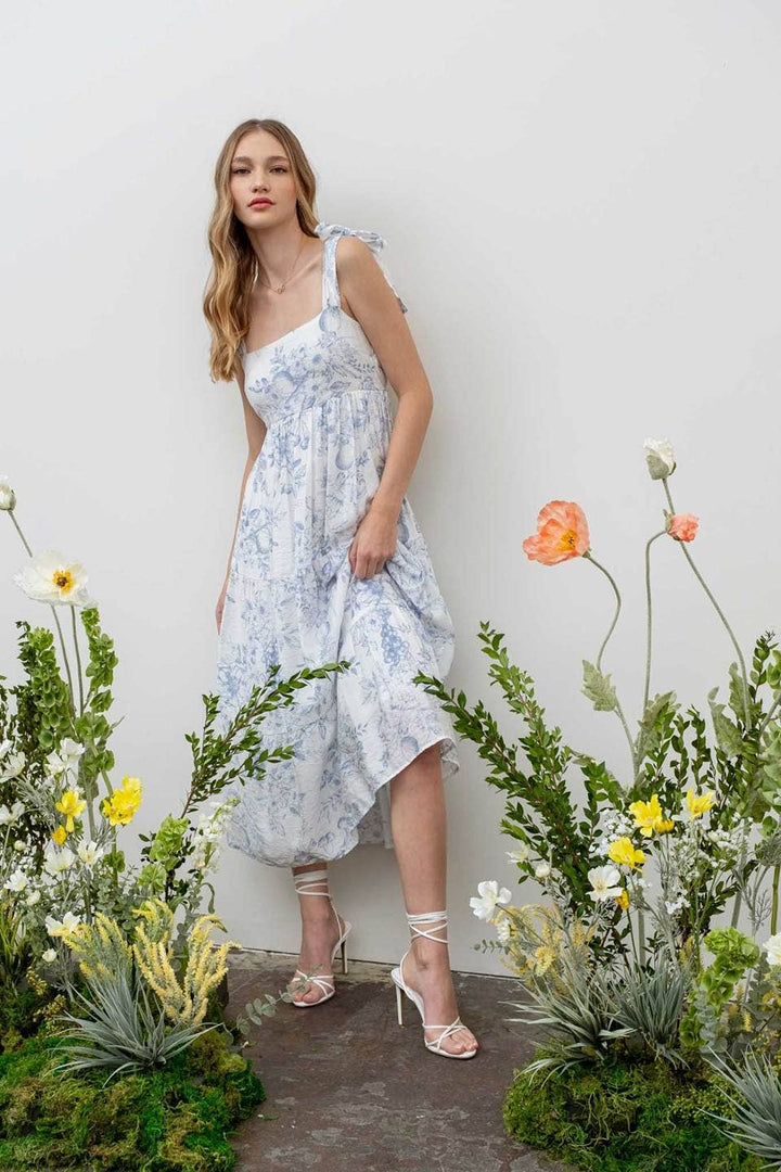 Blossom Tiered Midi Dress - She Won This