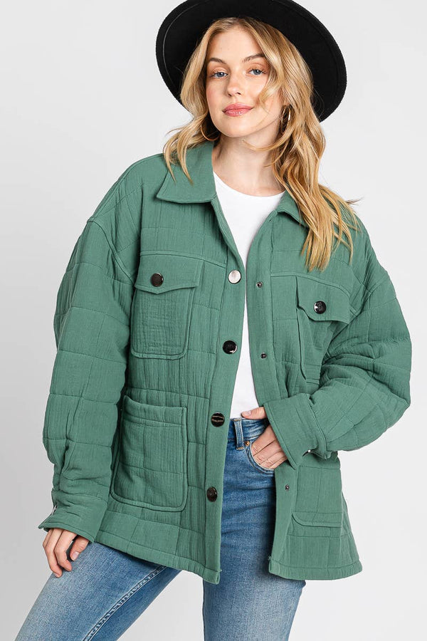 Quilted Puffer Cotton Jacket - She Won This