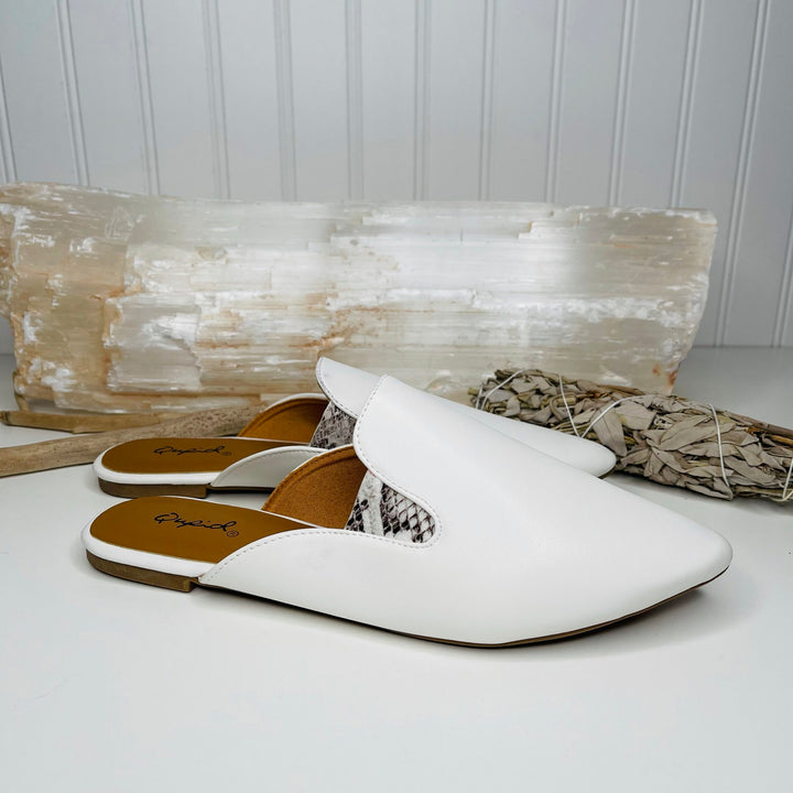 Pointed Flats - White - She Won This