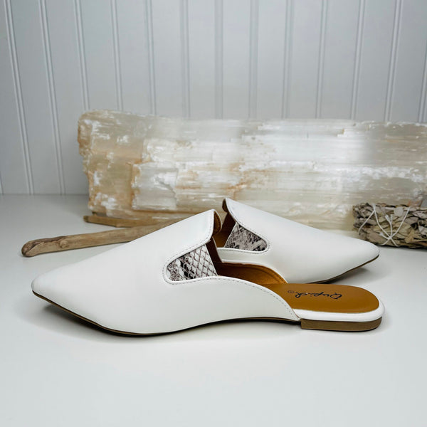 Pointed Flats - White - She Won This